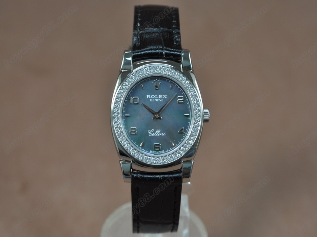 勞力士【女性用】 Cellini 32mm SS/LE Diam Bel White dial Ronda 762 石英機芯搭載7