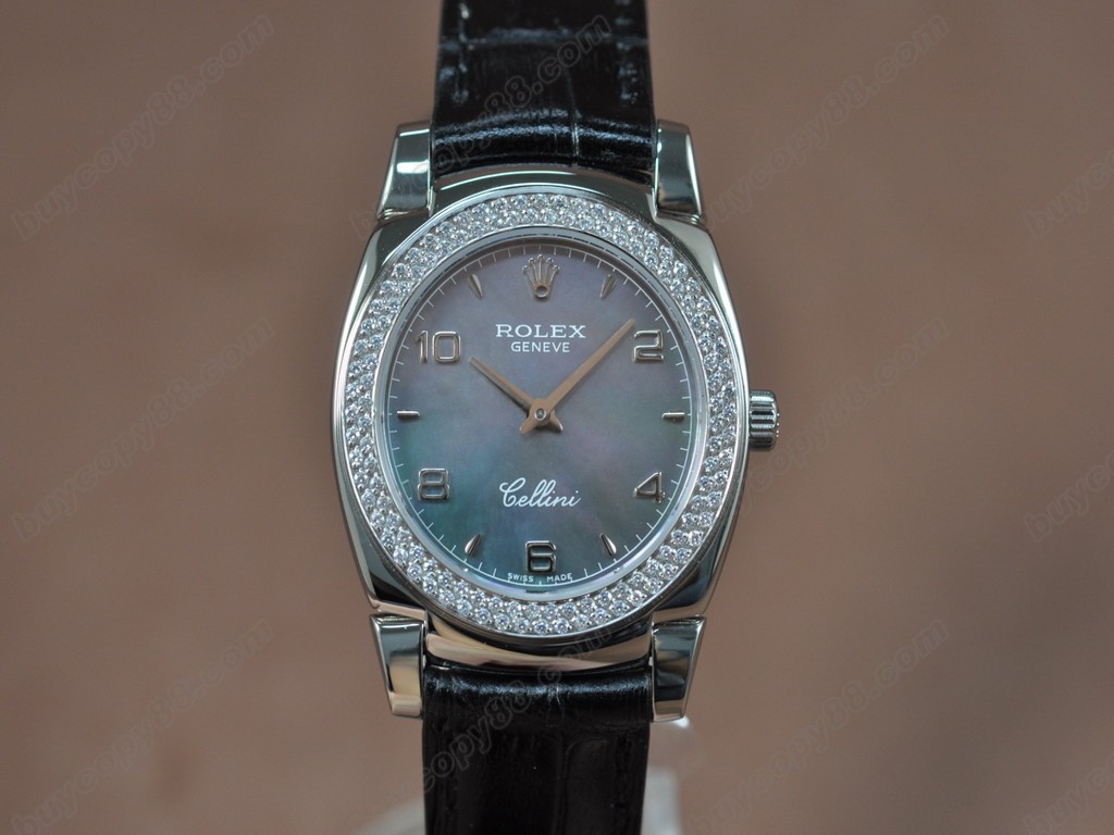 勞力士【女性用】 Cellini 32mm SS/LE Diam Bel White dial Ronda 762 石英機芯搭載6