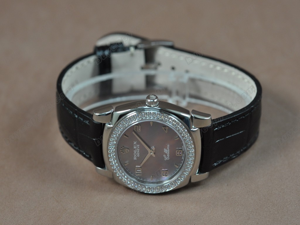 勞力士【女性用】 Cellini 32mm SS/LE Diam Bel White dial Ronda 762 石英機芯搭載5