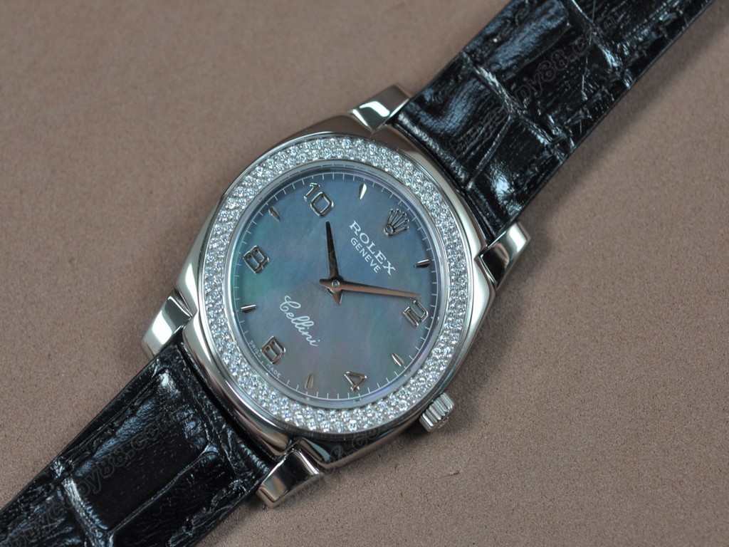 勞力士【女性用】 Cellini 32mm SS/LE Diam Bel White dial Ronda 762 石英機芯搭載4