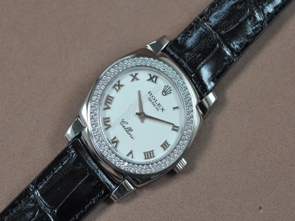 勞力士【女性用】Cellini 32mm SS/LE Diam Bel White dial Ronda 762 石英機芯搭載4