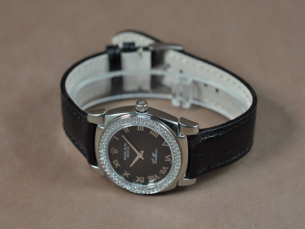 勞力士【女性用】 Cellini 32mm SS/LE Diam Bel White dial Ronda 762 石英機芯搭載5