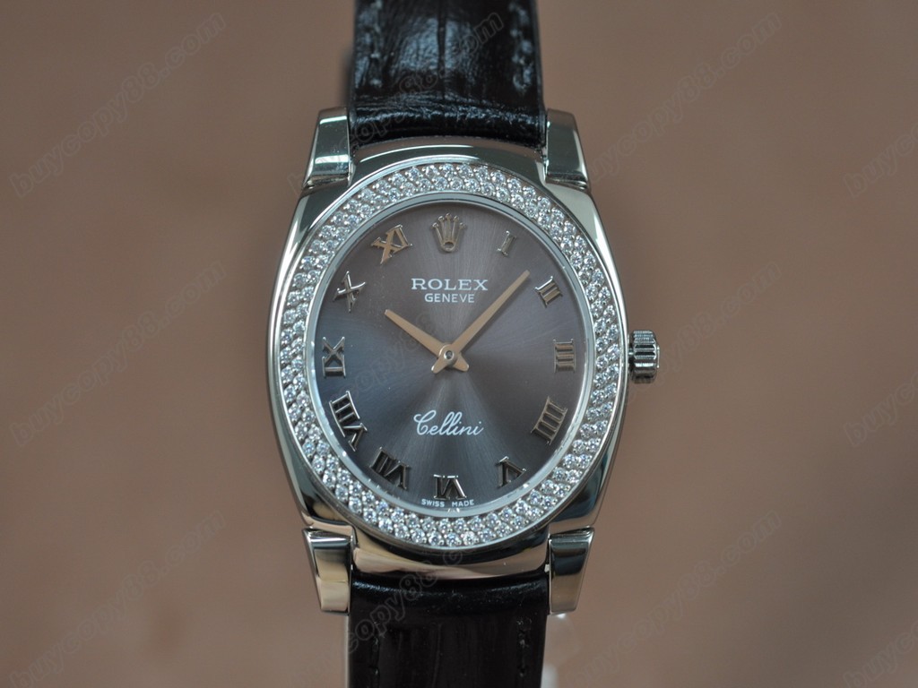 勞力士【女性用】Cellini 32mm SS/LE Diam Bel White dial Ronda 762 石英機芯搭載6