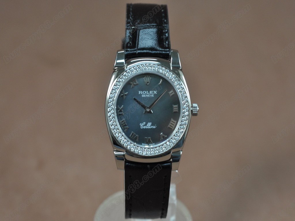 勞力士【女性用】Cellini 32mm SS/LE Diam Bel White dial Ronda 762 石英機芯搭載7