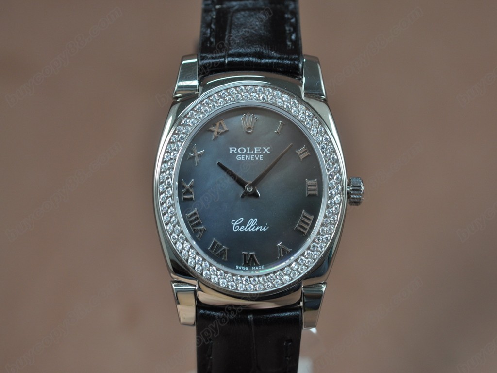 勞力士【女性用】Cellini 32mm SS/LE Diam Bel White dial Ronda 762 石英機芯搭載6