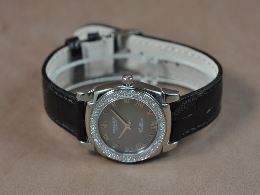 勞力士【女性用】Cellini 32mm SS/LE Diam Bel White dial Ronda 762 石英機芯搭載5