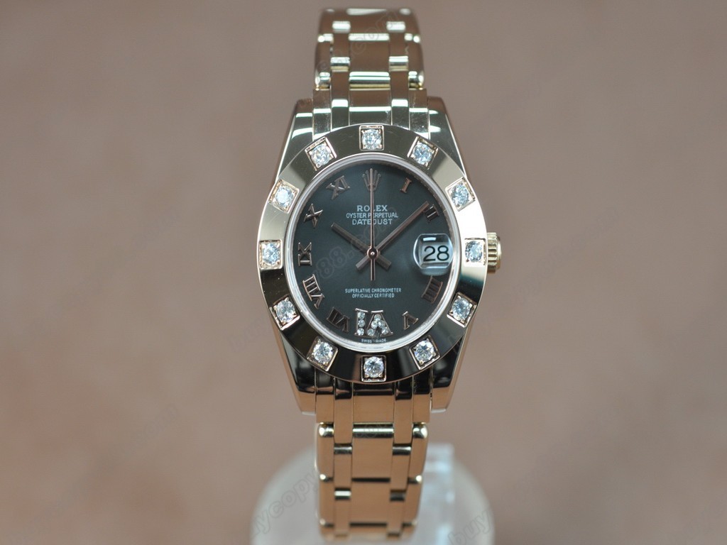 勞力士【女性用】DateJust Mid 34mm Full RG White Dial A-2836-2 自動機芯搭載0