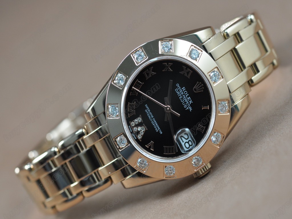 勞力士【女性用】DateJust Mid 34mm Full RG White Dial A-2836-2 自動機芯搭載6