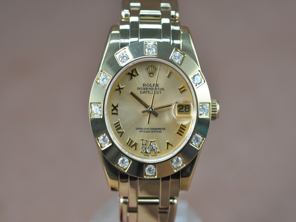 勞力士【女性用】 DateJust Mid 34mm YG Silver Dial A-2836-2 自動機芯搭載1