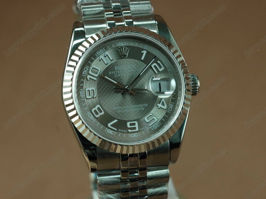 勞力士【男性用】DateJust 36mm SS/SS White Dial A-2836-2自動機芯搭載 1
