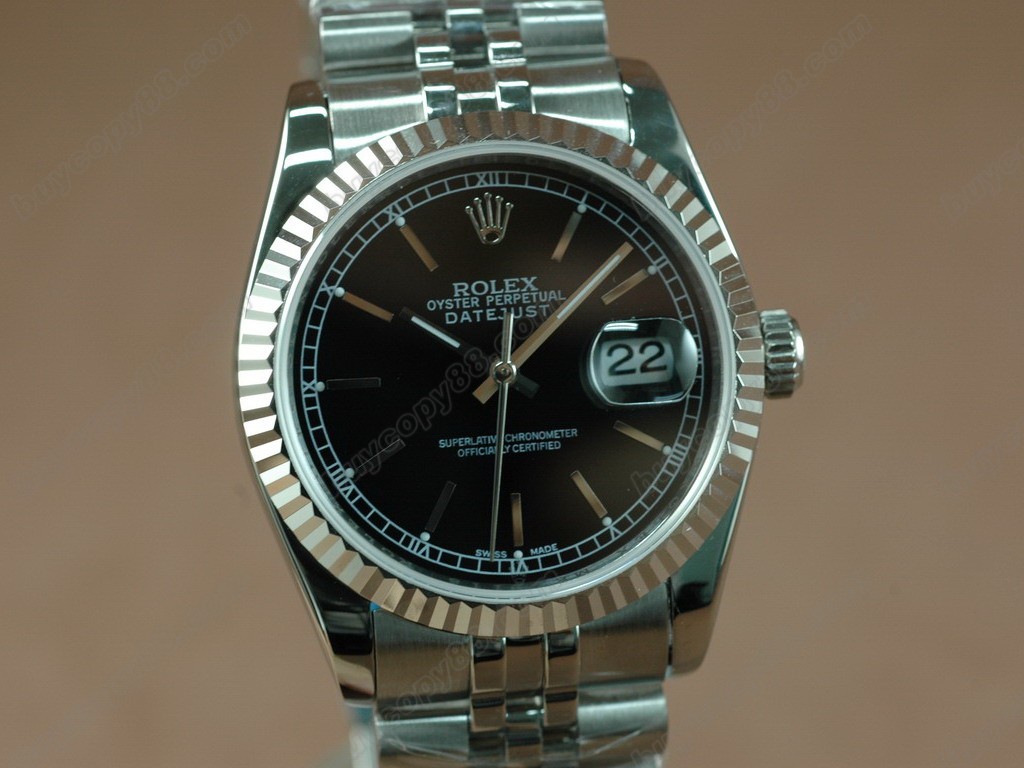 勞力士【男性用】 DateJust 36mm SS/SS White Dial A-2836-2自動機芯搭載0