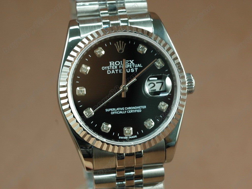勞力士【男性用】 DateJust 36mm SS/SS White Dial A-2836-2自動機芯搭載0