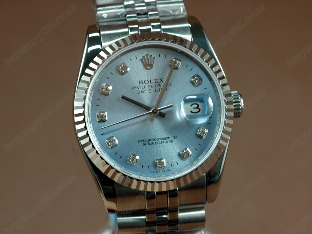 勞力士【男性用】DateJust 36mm SS/SS White Dial A-2836-2 自動機芯搭載0