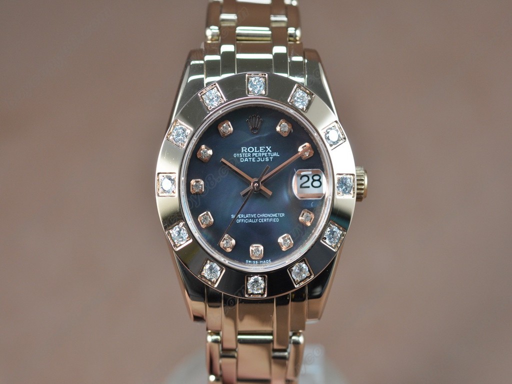 勞力士【女性用】 DateJust Mid 34mm Full RG White Dial A-2836-2 自動機芯搭載2