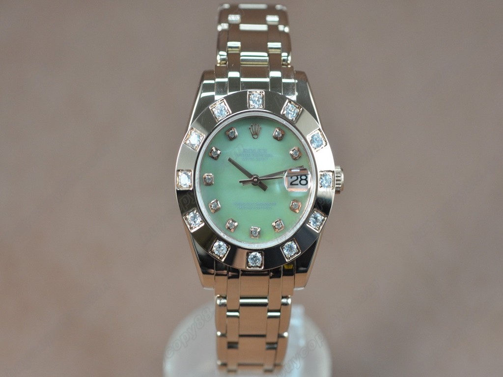 勞力士【女性用】 DateJust Mid 34mm Full RG White Dial A-2836-2自動機芯搭載0
