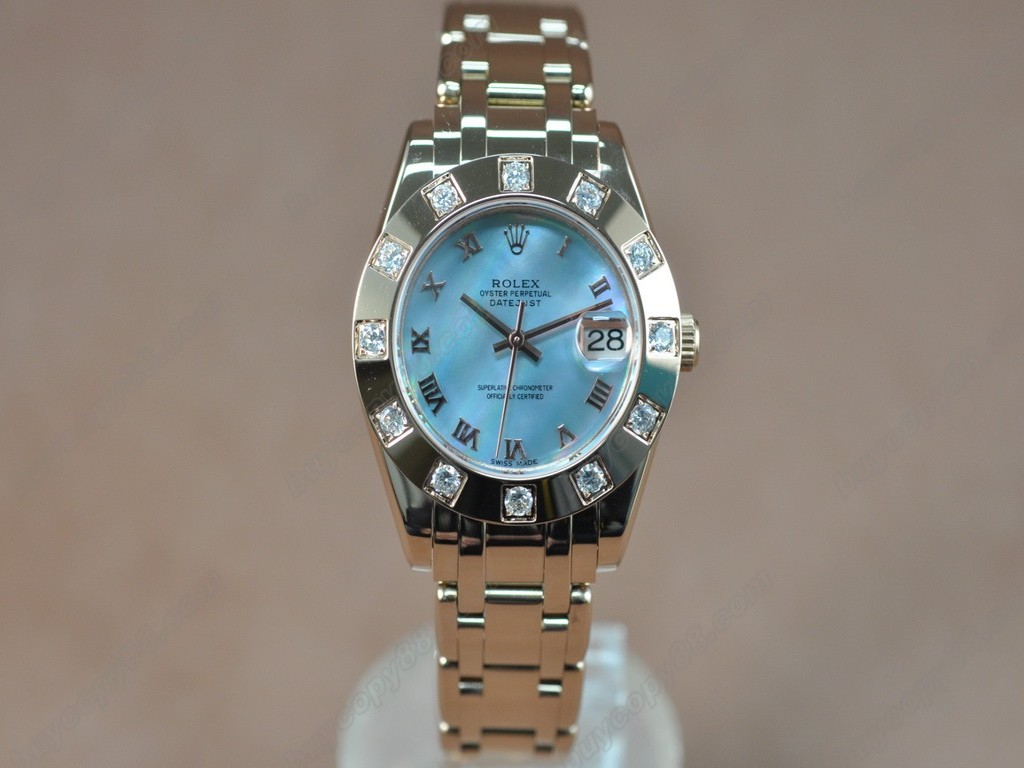 勞力士【女性用】 DateJust Mid 34mm Full RG White Dial A-2836-2 自動機芯搭載0