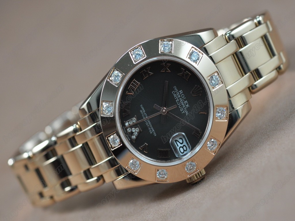 勞力士【女性用】DateJust Mid 34mm Full RG White Dial A-2836-2自動機芯搭載3
