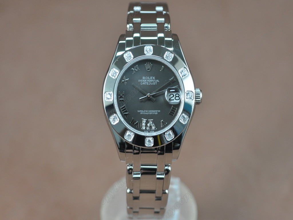 勞力士【女性用】DateJust Mid 34mm SS/SS White Dial A-2836-2自動機芯搭載0