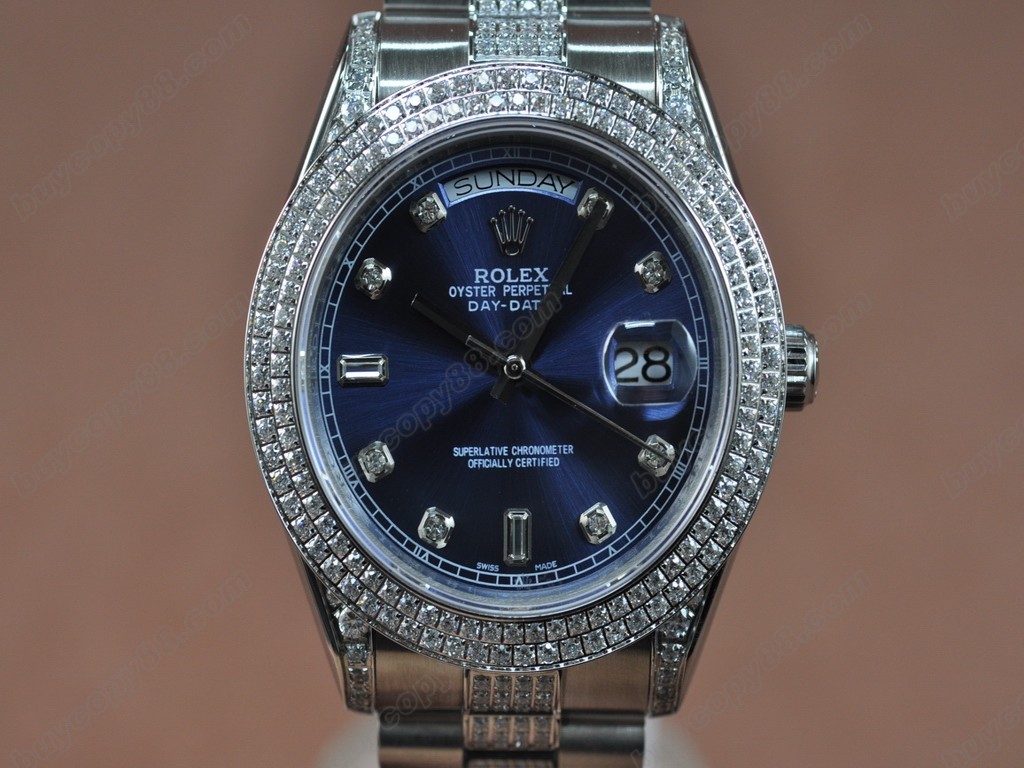 勞力士【男性用】DateDay 41mm SS/SS Diam Bez White Dial A-2836-2 自動機芯搭載2