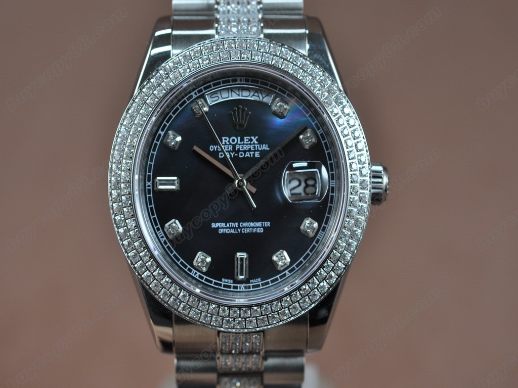 勞力士【男性用】 DateDay 41mm SS/SS Diam Bez White Dial A-2836-2自動機芯搭載5