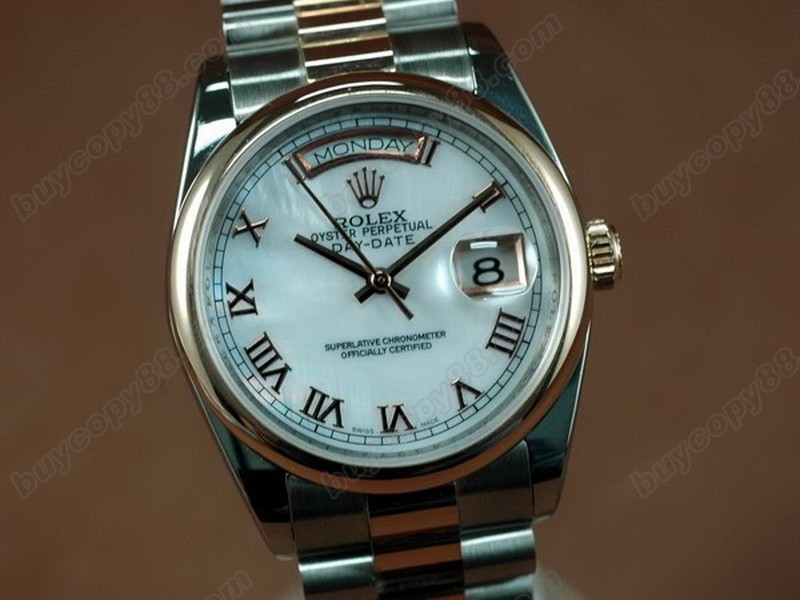 勞力士【男性用】 DateDay 36mm TT White Dial A-2836-2 自動機芯搭載1