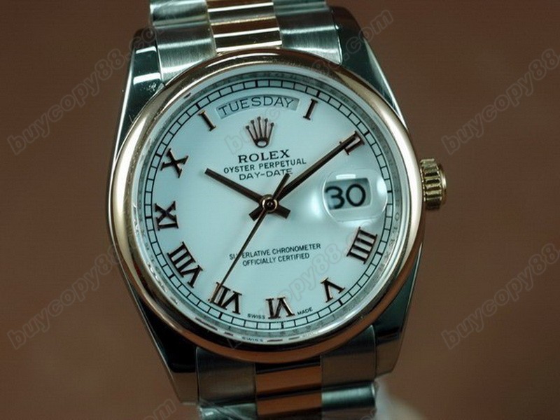 勞力士【男性用】DateDay 36mm TT White Dial A-2836-2 自動機芯搭載1