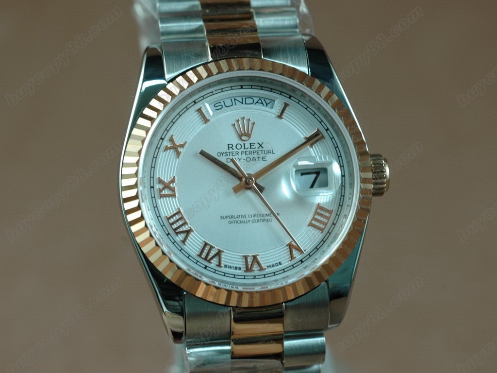 勞力士【男性用】 DateDay 36mm TT White Dial A-2836-2 自動機芯搭載1