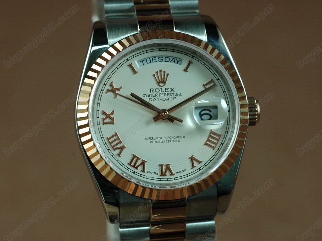 勞力士【男性用】 DateDay 36mm TT White Dial A-2836-2 自動機芯搭載2