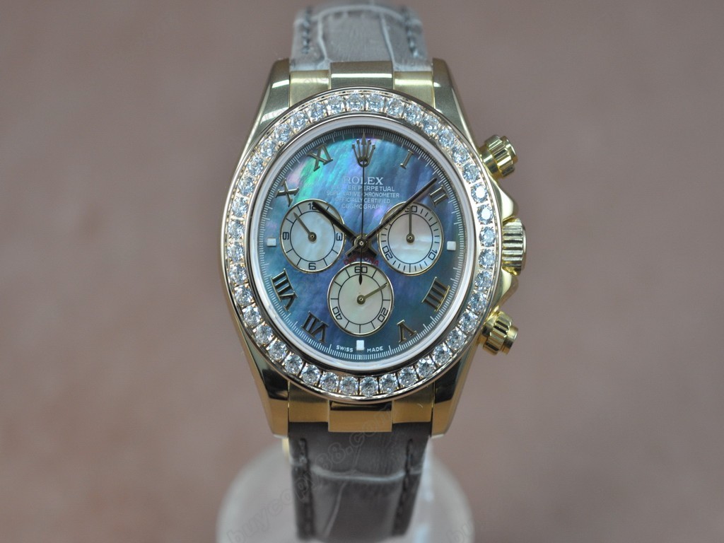 勞力士【男性用】Daytona YG/LE/Diam Pearl Blue Asia7750自動機芯搭載9