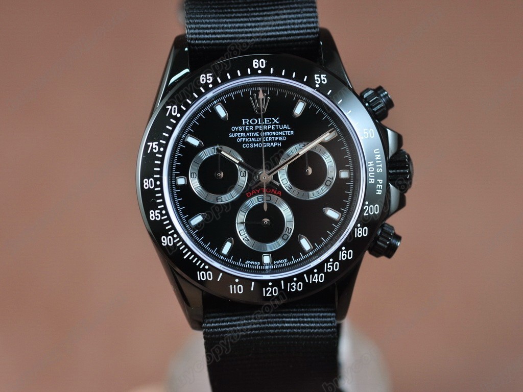 勞力士【男性用】Daytona PVD Black Dial Asia7750自動機芯搭載0