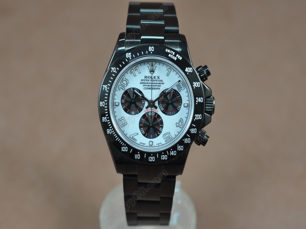 勞力士【男性用】 Daytona Full PVD Black dial Asia7750自動機芯搭載13