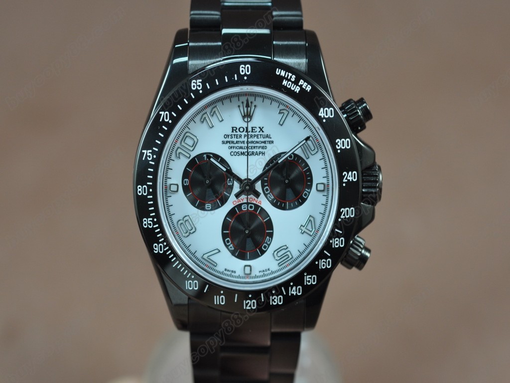 勞力士【男性用】 Daytona Full PVD Black dial Asia7750自動機芯搭載12