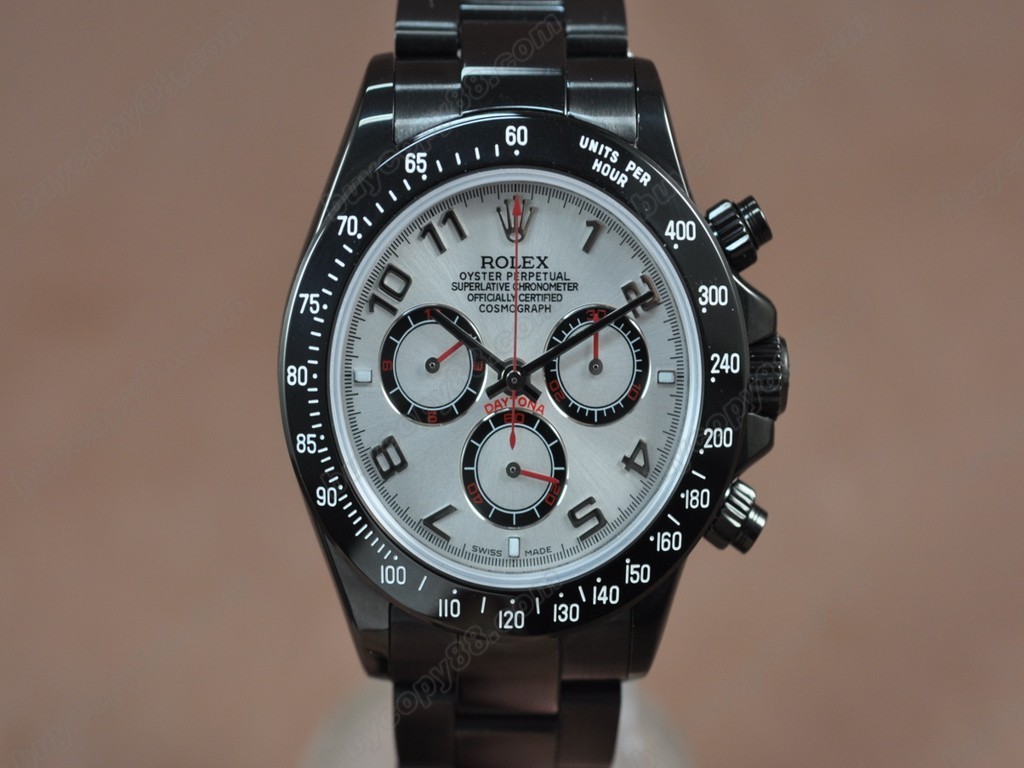 勞力士【男性用】Daytona Full PVD Black dial Asia7750自動機芯搭載12