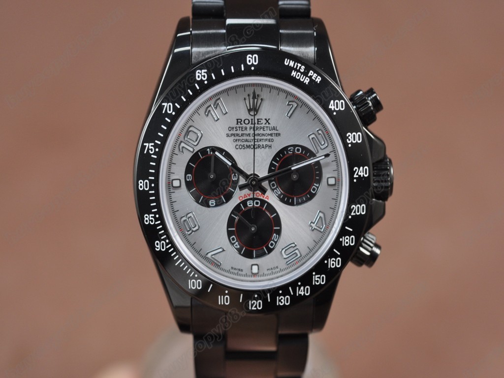 勞力士【男性用】Daytona Full PVD Black dial Asia7750自動機芯搭載12