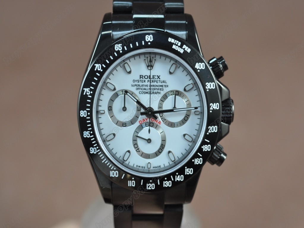 勞力士【男性用】Daytona Full PVD Black dial Asia7750自動機芯搭載13