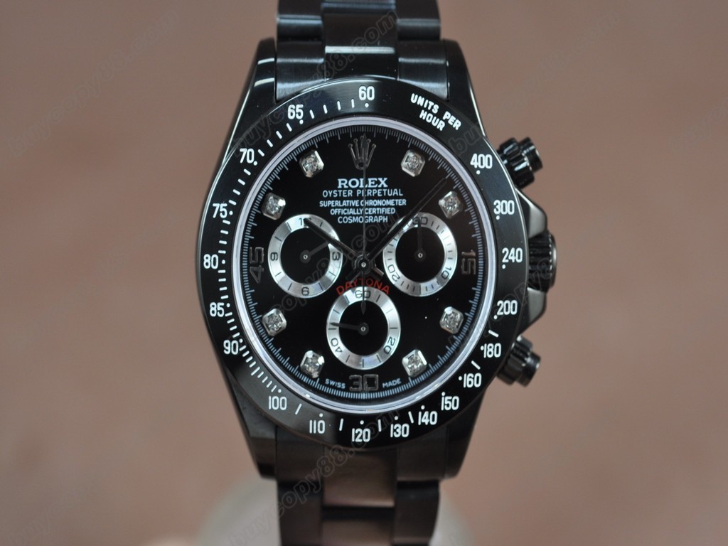 勞力士【男性用】Daytona Full PVD Black dial Asia7750自動機芯搭載11