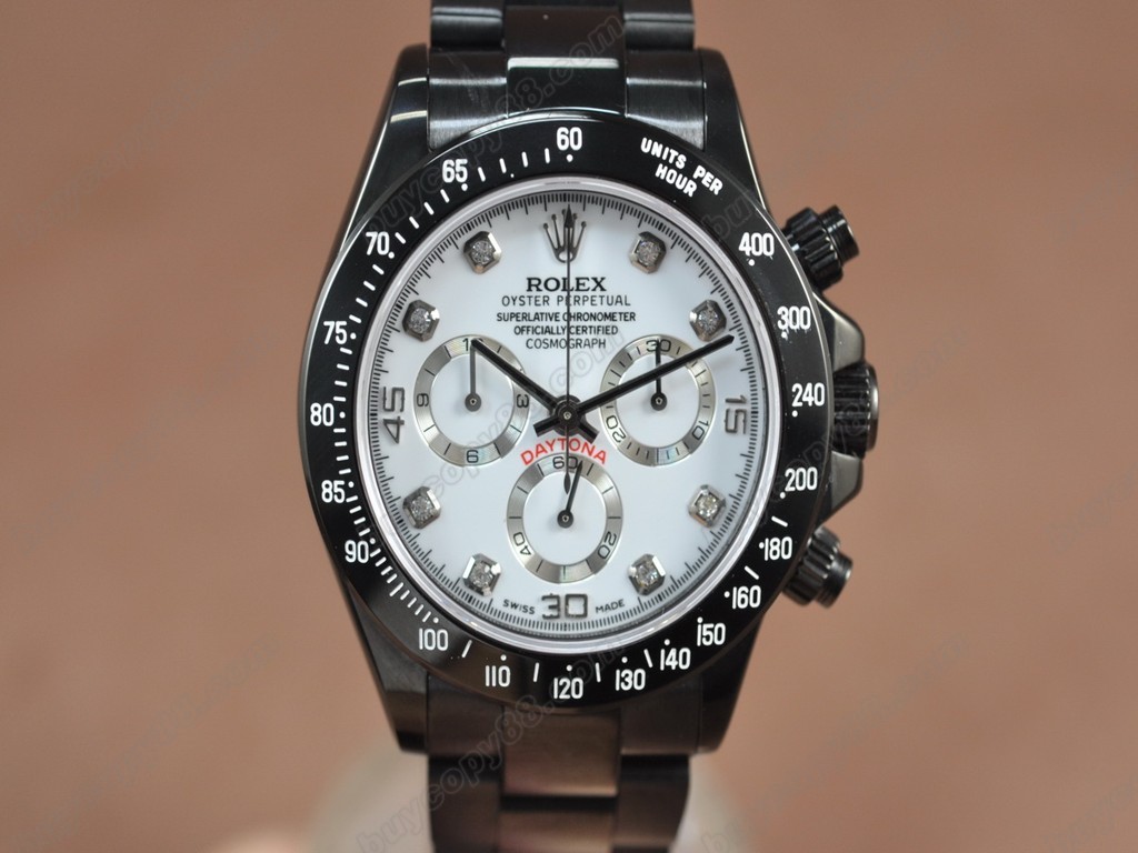 勞力士【男性用】 Daytona Full PVD Black dial Asia7750自動機芯搭載11