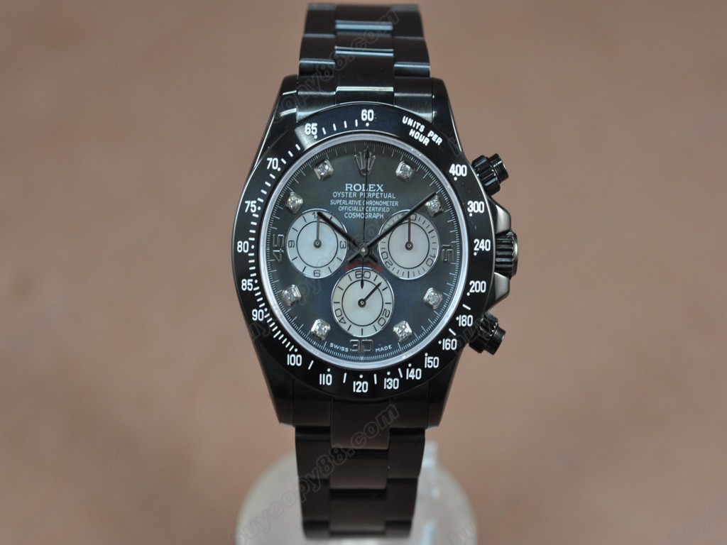 勞力士【男性用】 Daytona Full PVD Black dial Asia7750自動機芯搭載13
