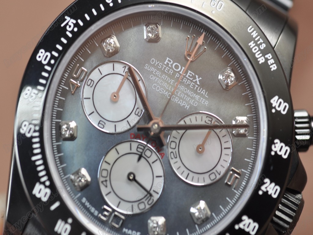 勞力士【男性用】 Daytona Full PVD Black dial Asia7750自動機芯搭載10