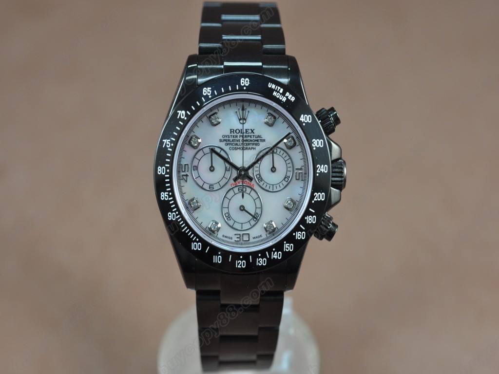 勞力士【男性用】Daytona Full PVD Black dial Asia7750自動機芯搭載12