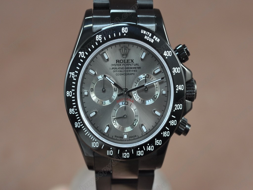 勞力士【男性用】Daytona Full PVD Black dial Asia7750自動機芯搭載1