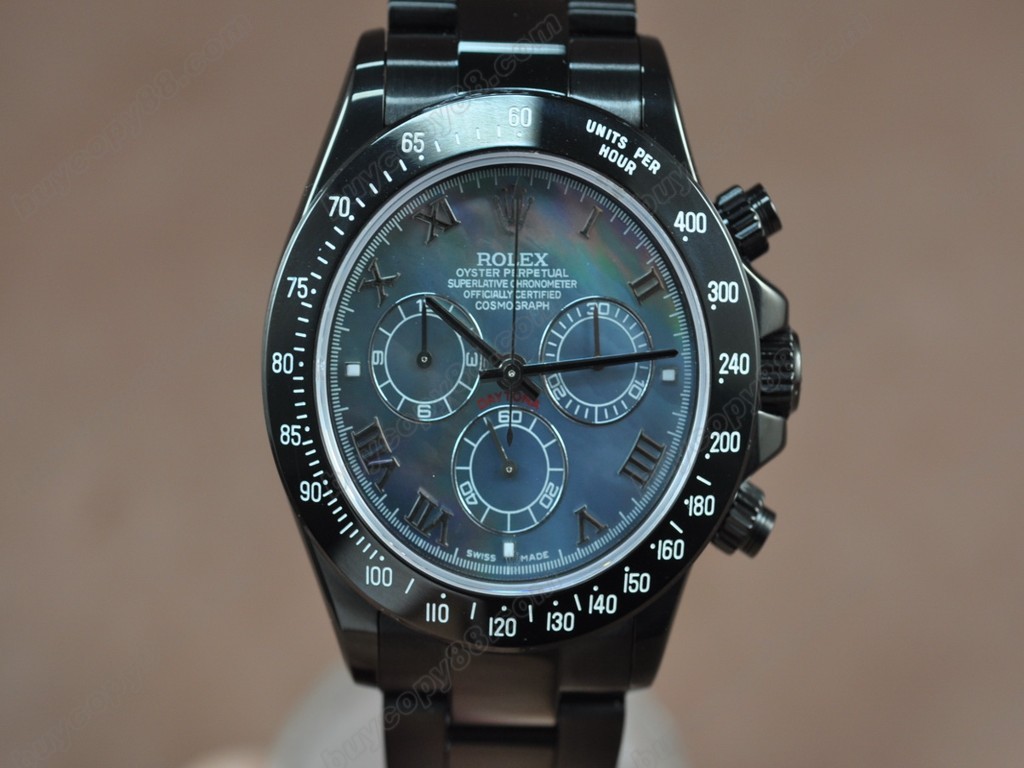 勞力士【男性用】 Daytona Full PVD Black dial Asia7750自動機芯搭載12
