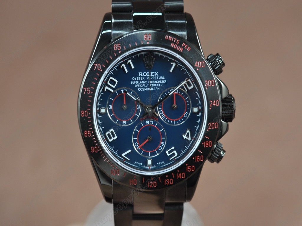 勞力士【男性用】 Daytona Full PVD Black dial Asia7750自動機芯搭載7