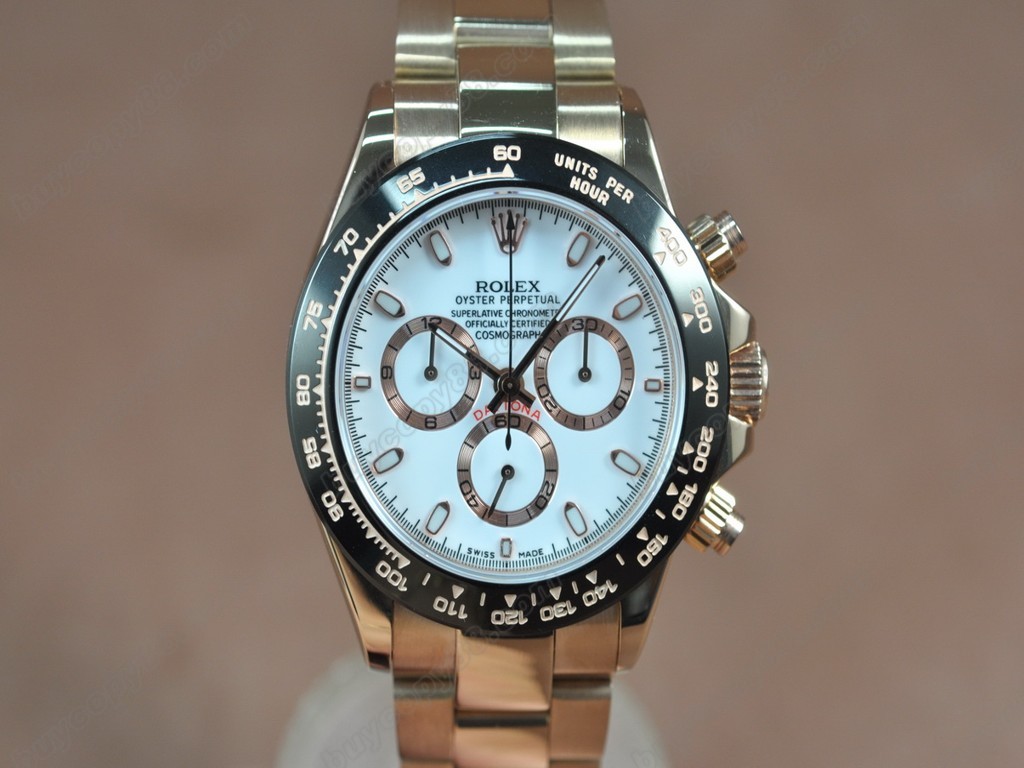 勞力士【男性用】 Daytona Full RG White dial Asia7750自動機芯搭載2