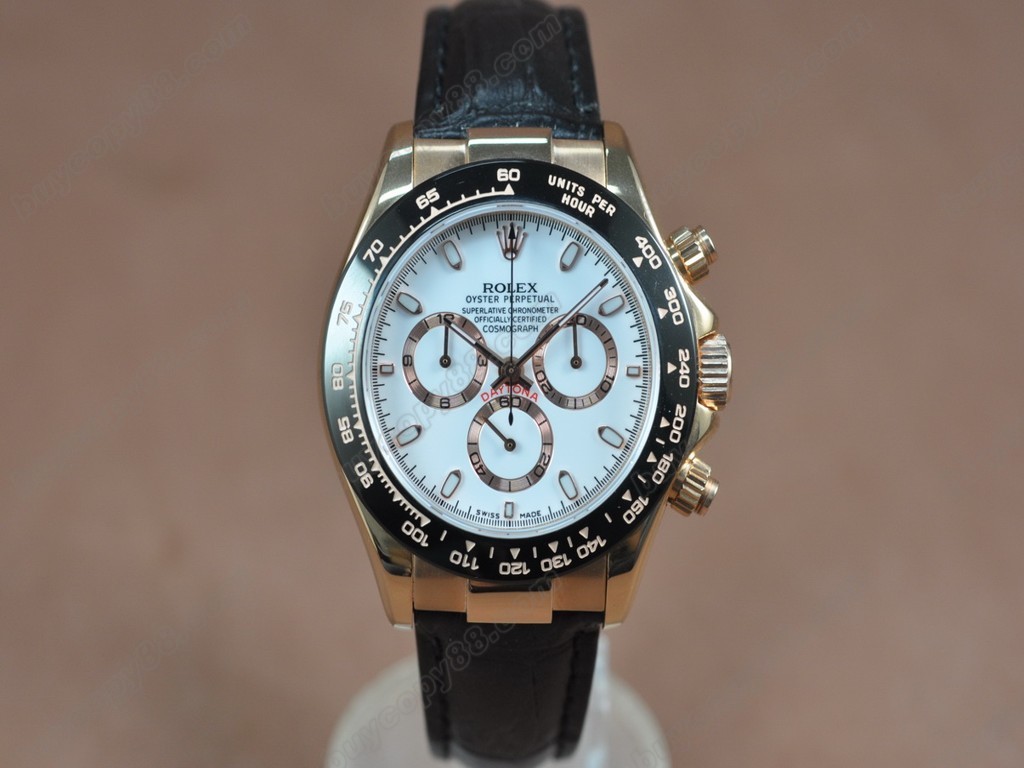 勞力士【男性用】 Daytona RG/PVD/LE White dial Asia7750自動機芯搭載7