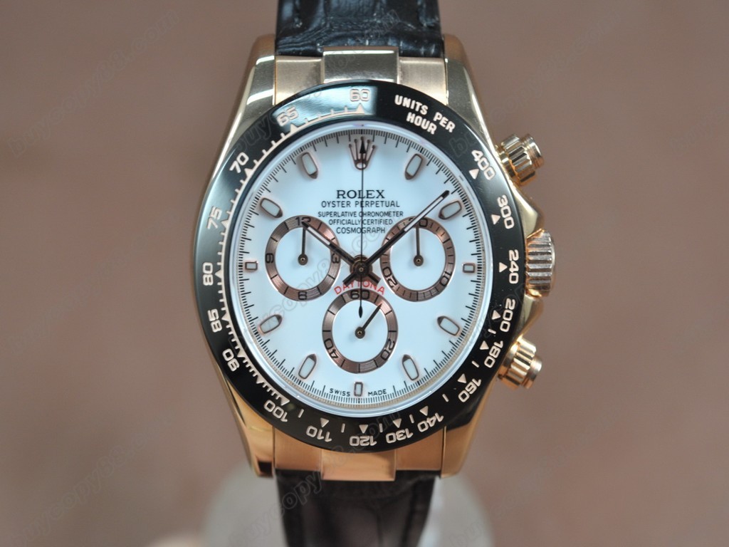 勞力士【男性用】 Daytona RG/PVD/LE White dial Asia7750自動機芯搭載6