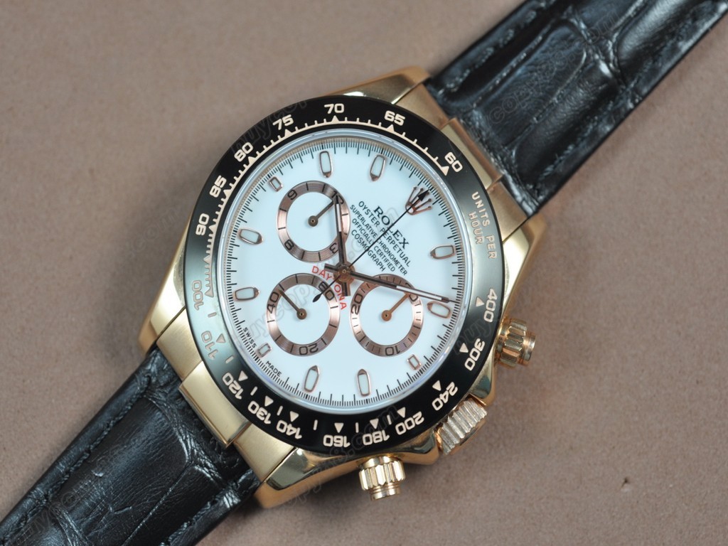 勞力士【男性用】 Daytona RG/PVD/LE White dial Asia7750自動機芯搭載5