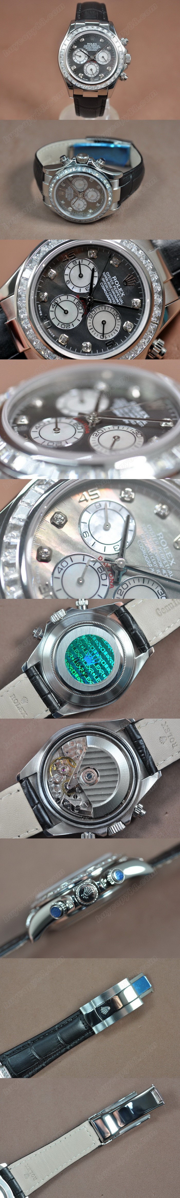 勞力士 Watches Daytona SS/LE Square Diam Pearl 灰色 A-7750 自動機芯 搭 載 0