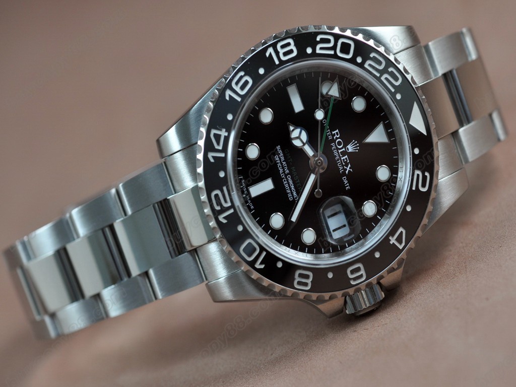 勞力士【男性用】 SS Anni GMT SS Black Asia 3186 V serials自動機芯搭載3