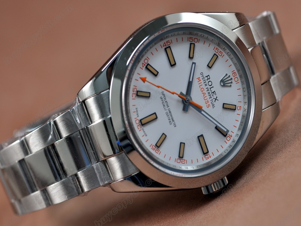 勞力士【男性用】Milguass SS/SS White Dial Asian 2836-2 自動機芯搭載10